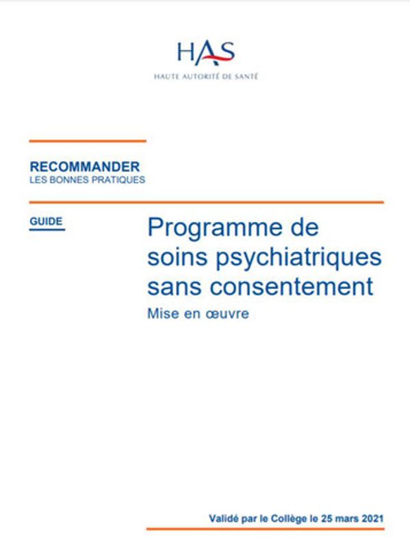 Programme de soins psychiatriques sans consentement