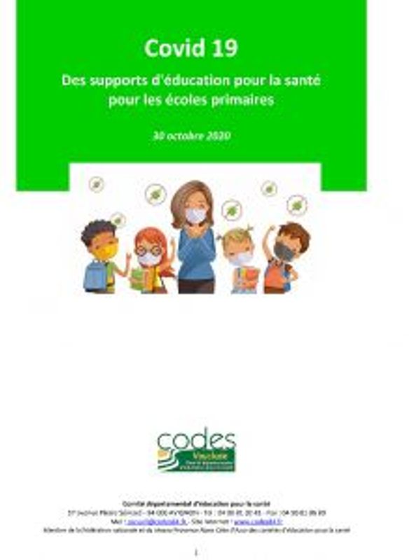 Covid-19 - Des supports pour le respect des gestes barrières en milieu scolaire