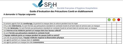Guide SF2H d’évaluation des précautions COVID-19