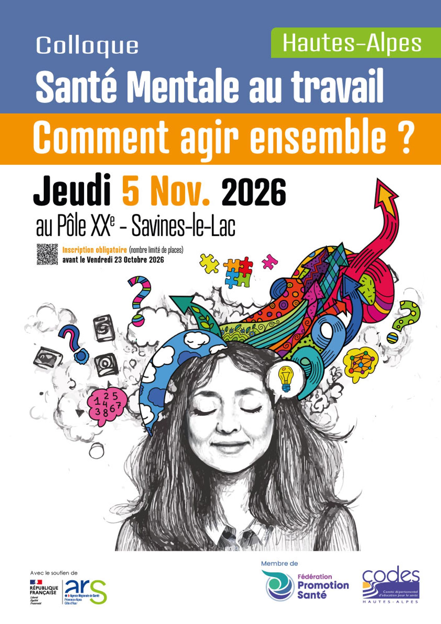 Colloque 2026 "Santé mentale au travail : Comment agir ensemble" 