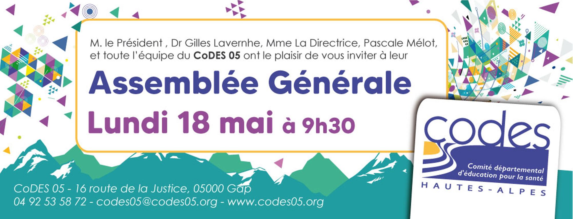 Save the date - Assemblée Générale CoDES 05